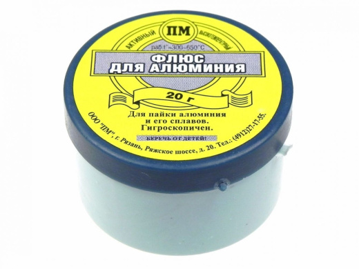Флюс паяльный для алюминия, банка, 20 гр.