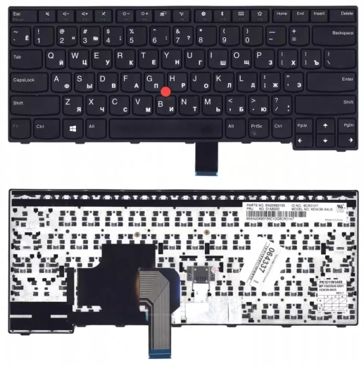 Клавиатура для ноутбука Lenovo Thinkpad E470, E475 чёрная с указателем
