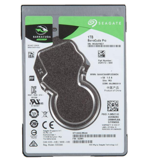 Жесткий диск 1 Тб Seagate , 2,5", 7200 Об/мин, SATA III