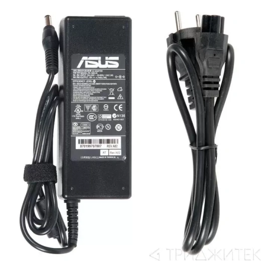 Блок питания ZeepDeep для ноутбука Asus K40, K50, K52, K53, K61, K70, N50, N60, N80, N90, X42, X43, X50, X61, X71, 19V, 4.74A, 90W, 5.5х2.5 с кабелем