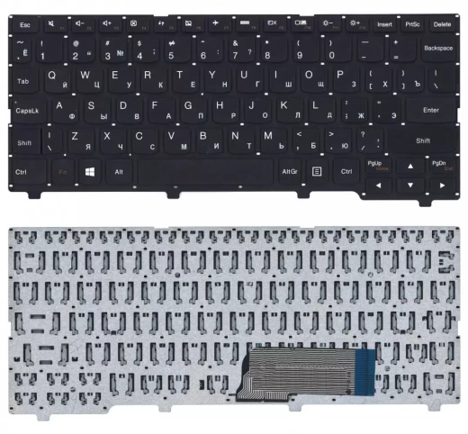 Клавиатура для ноутбука Lenovo IdeaPad 100S-11IBY черная без рамки