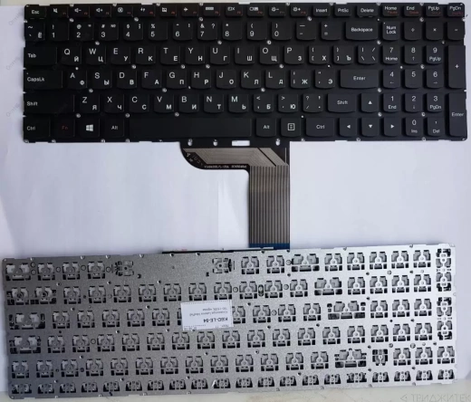 Клавиатура для ноутбука Lenovo IdeaPad 700-15ISK чёрная, без рамки