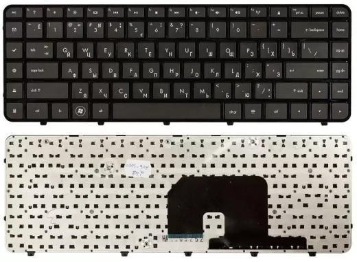 Клавиатура для ноутбука HP Pavilion dv6-3000, черная с черной рамкой