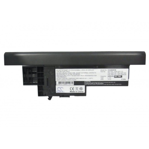 Аккумулятор CameronSino CS-IBX60HB для ноутбука IBM ThinkPad X60, ThinkPad X60 1702, 14.4В, 4400 мАч, Li-ion, черный
