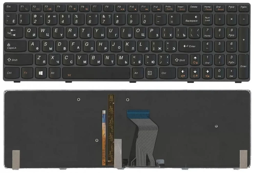 Клавиатура для ноутбука Lenovo IdeaPad Y580 with frame and light