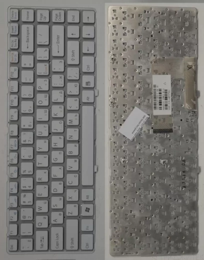 Клавиатура для ноутбука Sony Vaio VGN-NW белая, без рамки