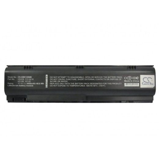 Аккумулятор CameronSino CS-DBE120NB для ноутбука Dell Inspiron 1300, Inspiron B120, Inspiron B130, 11.1В, 4400 мАч, Li-ion, черный