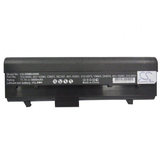 Аккумулятор CameronSino CS-DBM640NB для ноутбука Dell Inspiron 630M, Inspiron 640M, 11.1В, 6600 мАч, Li-ion, черный
