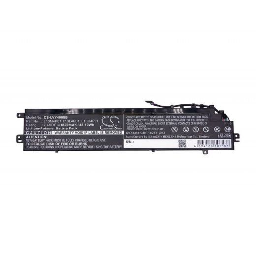 Аккумулятор CameronSino CS-LVY400NB для ноутбука Lenovo Erazer Y40, Erazer Y40-59423030, 7.4В, 6500 мАч, 48.1 Вт, Li-Polymer, черный