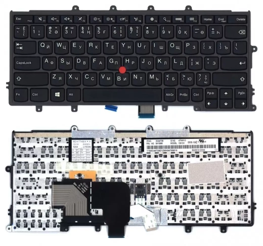 Клавиатура для ноутбука Lenovo X240i, X250, X260, X270 черная без подсветки