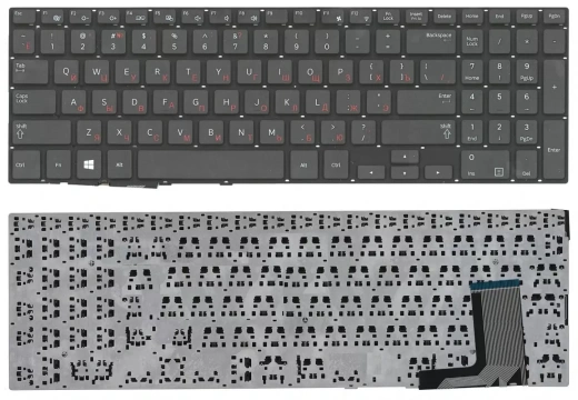 Клавиатура для ноутбука Samsung NP370R5E, NP510R5E 15.6", черная