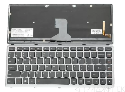 Клавиатура для ноутбука Lenovo IdeaPad Z400 чёрная, с подсветкой