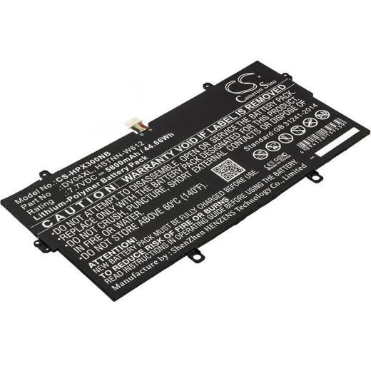 Аккумулятор CameronSino CS-HPX300NB для ноутбука HP 1BH17EA, 1BH18EA, 1BQ72LT, 7.7В, 5800 мАч, 44.66 Вт, Li-Polymer, черный