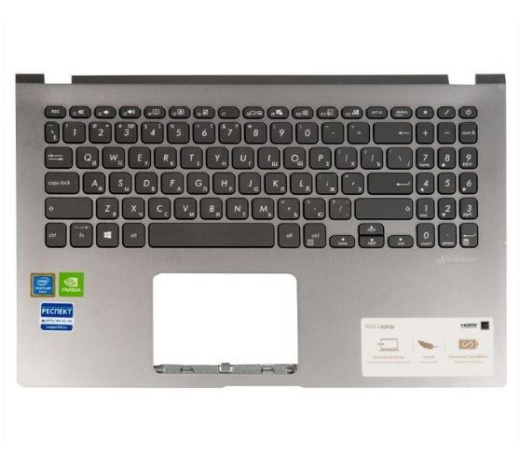 Верхняя часть корпуса (Palmrest) Asus X509, Gray (Сервисный оригинал)