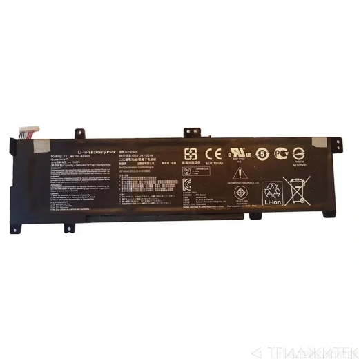 Аккумулятор (акб, батарея) B31N1429 для ноутбукa Asus K501 A501L 11.4 В, 4000 мАч