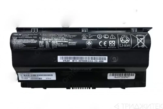 Аккумулятор (батарея) A42-G75 для Asus G75VW, 14.4В, 5200 мАч, (оригинал)