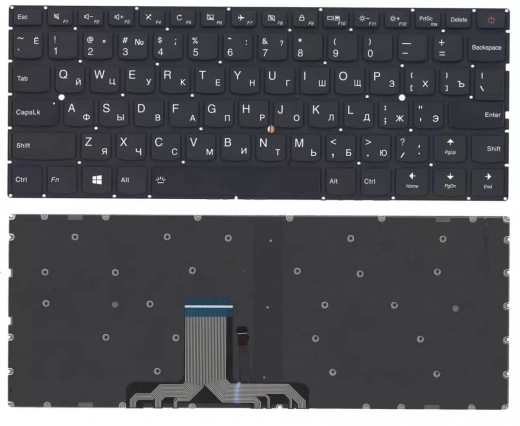 Клавиатура для ноутбука Lenovo ideapad 710S, 710s-13isk, черная