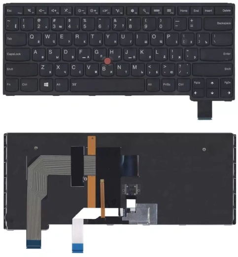 Клавиатура для ноутбука Lenovo Yoga S3-14 черная с подсветкой