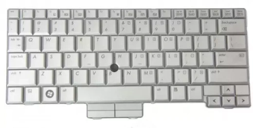 Клавиатура для HP EliteBook 2710P/2730P, US, PointStick, Silver