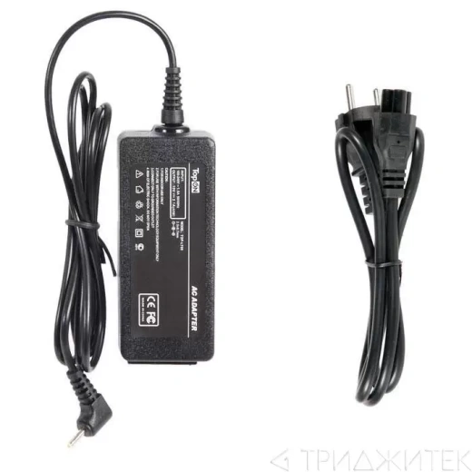 Блок питания ZeepDeep для ноутбука Asus Eee PC 1001PX, 1001HA, 1101HA, 1201N, 1201HA, 1202H, 1005PE, 1005HAG, 1008HA, 1008P, 1018P, 19V, 2.1A, 40W, 2.5х0.7 с кабелем