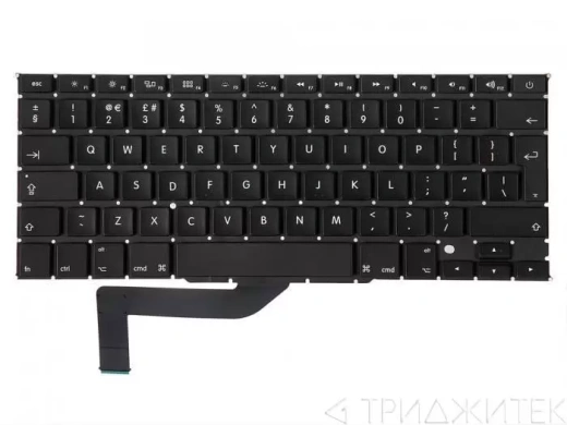 Клавиатура для ноутбука Apple MacBook Pro Retina 15 A1398, Mid 2012 - Mid 2014, Г-образный Enter UK