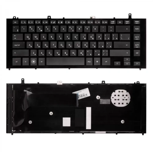 Клавиатура для ноутбука HP Probook 4320S 4420s, чёрная, с рамкой, плоский Enter
