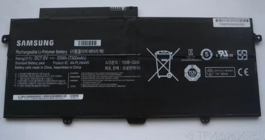 Аккумулятор (акб, батарея) AA-PLVN4AR для ноутбукa Samsung Ativ Book 9 Plus NP940X3G 7.5 В, 7300 мАч (оригинал)