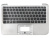 Клавиатура для ноутбука HP Envy X2 с топкейсом, серебристая панель, черные кнопки
