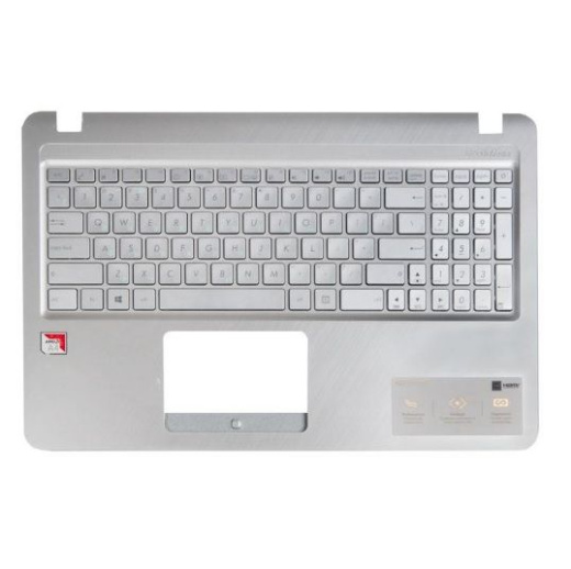 Клавиатура с топкейсом для ноутбука Asus X540UA, X540UB, X540BA, F540BA, F540UA, X540UB, серебристый, с разбора, царапины, щербинки