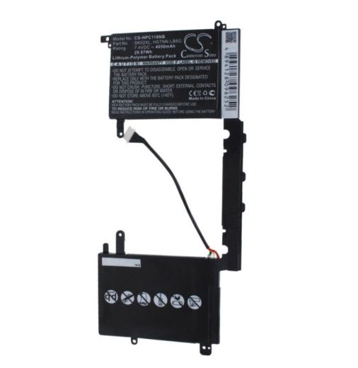 Аккумулятор CameronSino CS-HPC118NB для ноутбука HP Pavilion 13-R001XX X2 Detachab, 7.4В, 4050 мАч, 29.97 Вт, Li-Polymer, черный