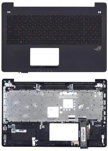 Клавиатура для ноутбука Asus G550JK, черная топ-панель