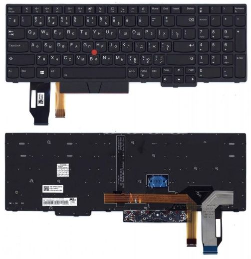 Клавиатура для ноутбука Lenovo ThinkPad T15 черная с подсветкой