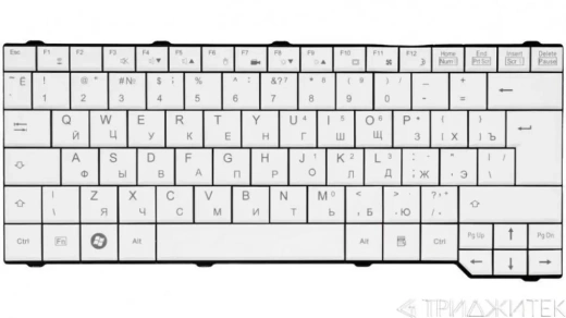 Клавиатура для ноутбука Fujitsu AMILO SA3650 SI3655 15.4", белая