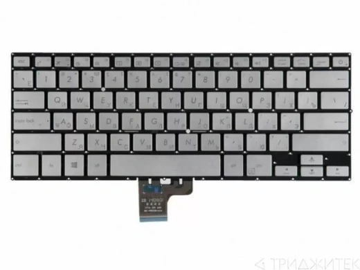Клавиатура для ноутбука Asus NX500, NX500JK серебряная