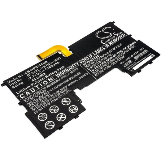 Аккумулятор CameronSino CS-HPS115NB для ноутбука HP Spectre 13-af000, 7.7В, 5200 мАч, 40.04 Вт, Li-Polymer, черный