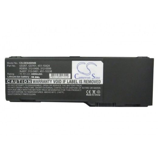 Аккумулятор CameronSino CS-DE6400NB для ноутбука Dell Inspiron 1501, Inspiron 6400, 11.4В, 4400 мАч, Li-ion, черный