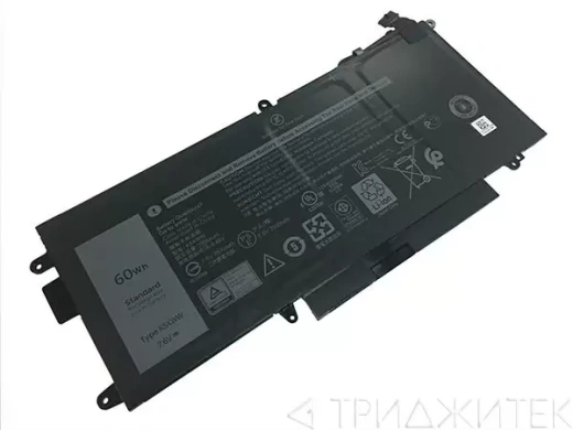 Аккумулятор для Dell Latitude 12-5289, E5289, L3180, Latitude 7390 2-in-1, (725ky), 7890mAh, 7.6V