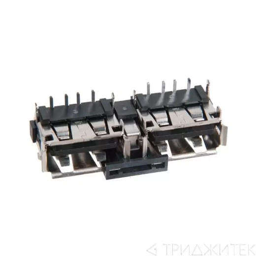 Разъем для ноутбука USB CON 2X4P DUAL R/A,F,DIP