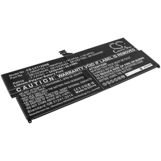 Аккумулятор CameronSino CS-LVT120NB для ноутбука Lenovo ThinkPad X12 Detachable, 7.72В, 5250 мАч, 40.53 Вт, Li-Polymer, черный