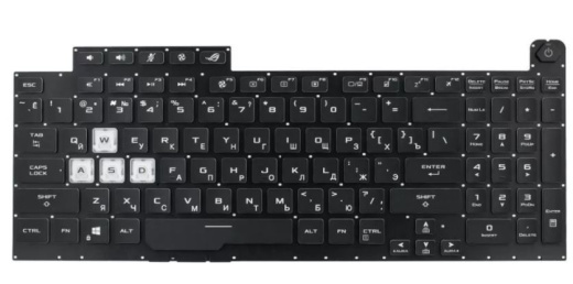 Клавиатура для Asus ROG Strix G731GW с RGB подсветкой (4-ZONE)