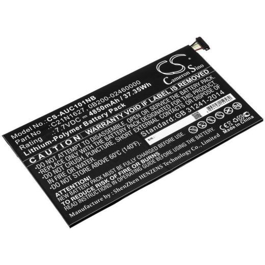 Аккумулятор CameronSino CS-AUC101NB для ноутбука Asus C101PA, Chromebook Flip C101PA, 7.7В, 4850 мАч, 37.35 Вт, Li-Polymer, черный