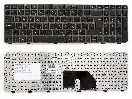 Клавиатура для ноутбука HP Pavilion dv6-6000, dv6-6100, dv6-6b00 (с рамкой) Черная