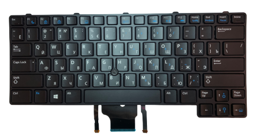 Клавиатура для ноутбука Dell E6430U черная с указателем с подсветкой
