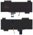 Клавиатура для ноутбука Asus Gaming FX504 черная с красной подсветкой