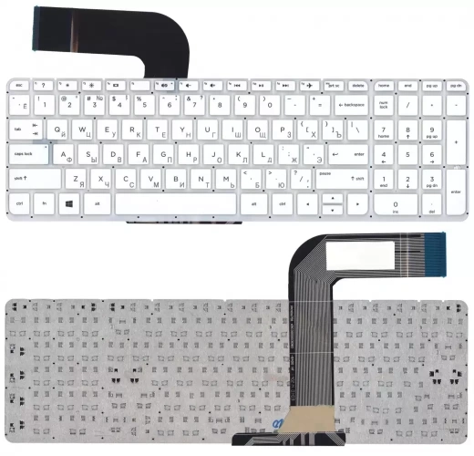 Клавиатура для ноутбука HP Pavilion 17-F, 15-P, белая
