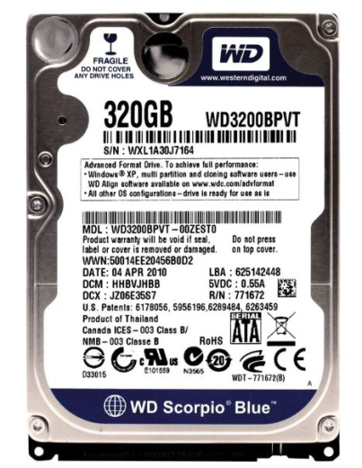 HDD SATA WD Blue 320G bWD3200BPVT