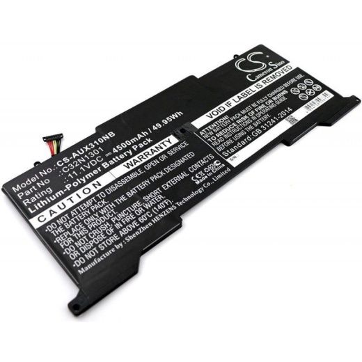 Аккумулятор CameronSino CS-AUX310NB для ноутбука Asus UX31L, UX31LA, 11.1В, 4500 мАч, 49.95 Вт, Li-Polymer, черный