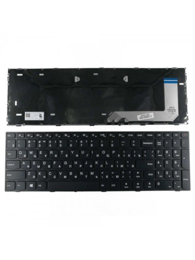 Клавиатура для ноутбука Lenovo IdeaPad 110-15ISK, 110-17ACL, 110-17IKB, 110-17ISK, черная с рамкой