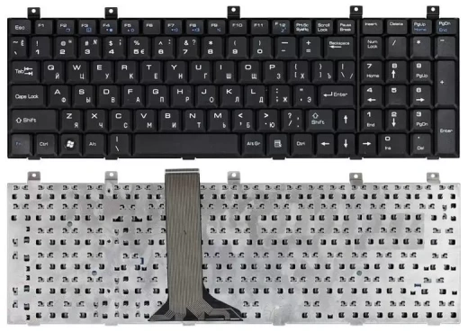 Клавиатура для ноутбука MSI ER710, EX600, EX6?10, EX620, EX623, EX630, EX700, черная
