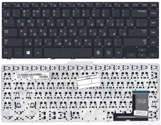 Клавиатура для ноутбука Samsung NP370R4E, NP450R4E, NP470R4E, NP470R4E-K01, черная